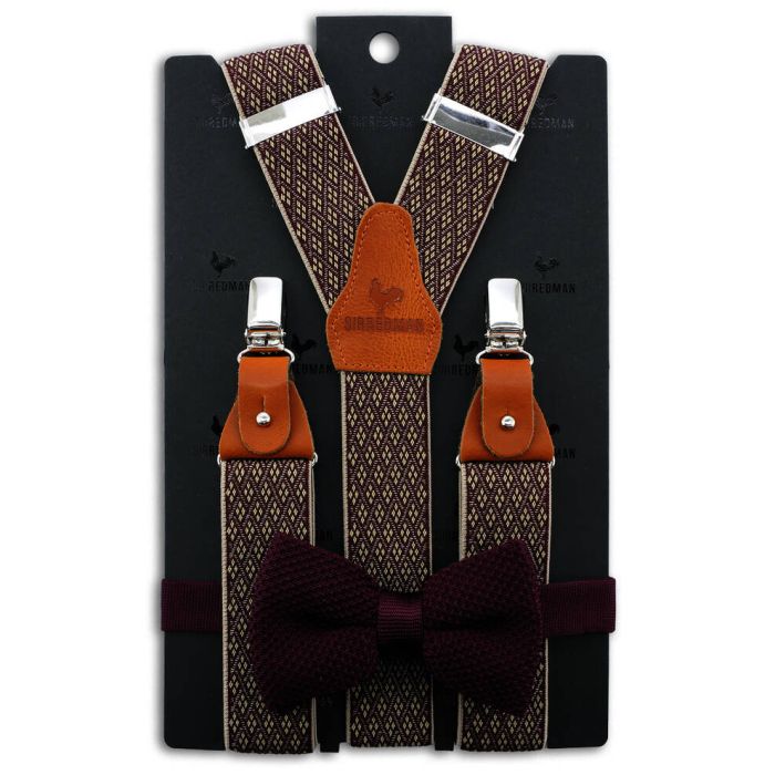 Sir Redman SR20074 ( SRCOMBI20074B ) bretels combi pack Don Diamond bordeaux