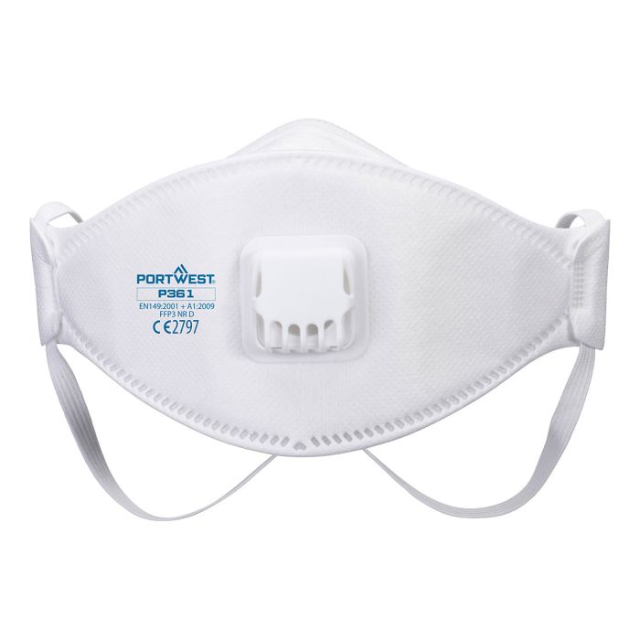 Portwest P361 Trifold FFP2 Dolomite Gevouwen Masker met ventiel  (Pk 10)