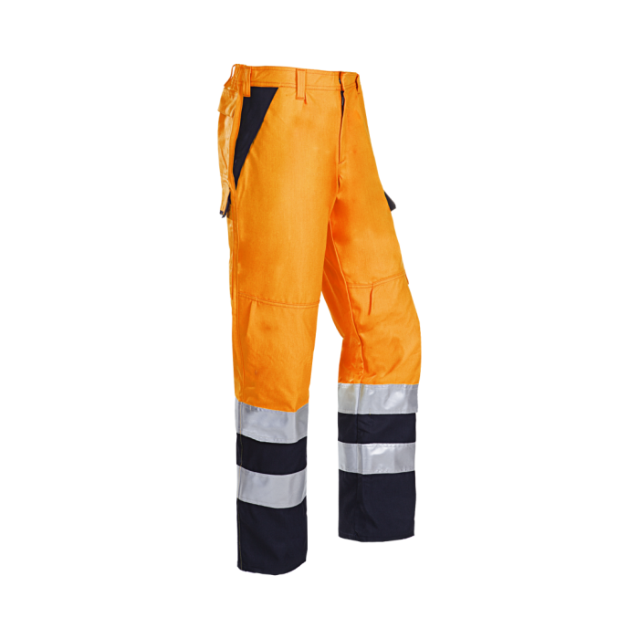 022V Broek Arudy fluo oranje/marine P52