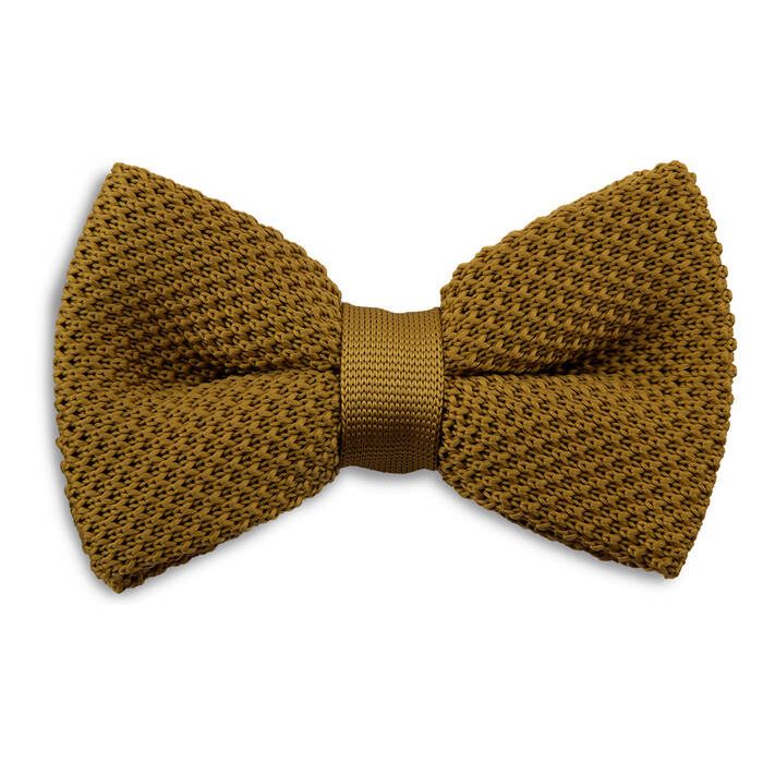 Sir Redman SR24008 ( SRBOWTIE24008 ) gebreide strik mosterd