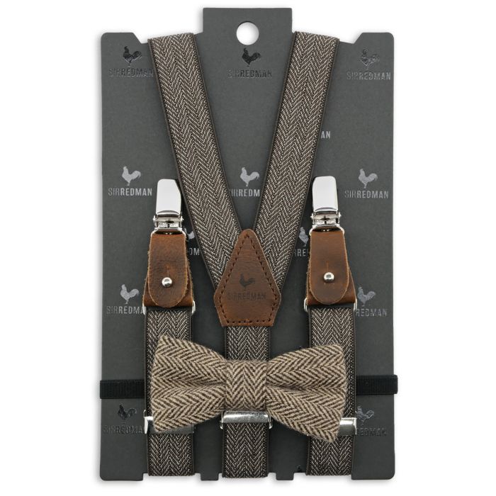 Sir Redman SR26011 ( SRCOMBIKIDS2611B ) kids bretels combi pack Connor Herringbone